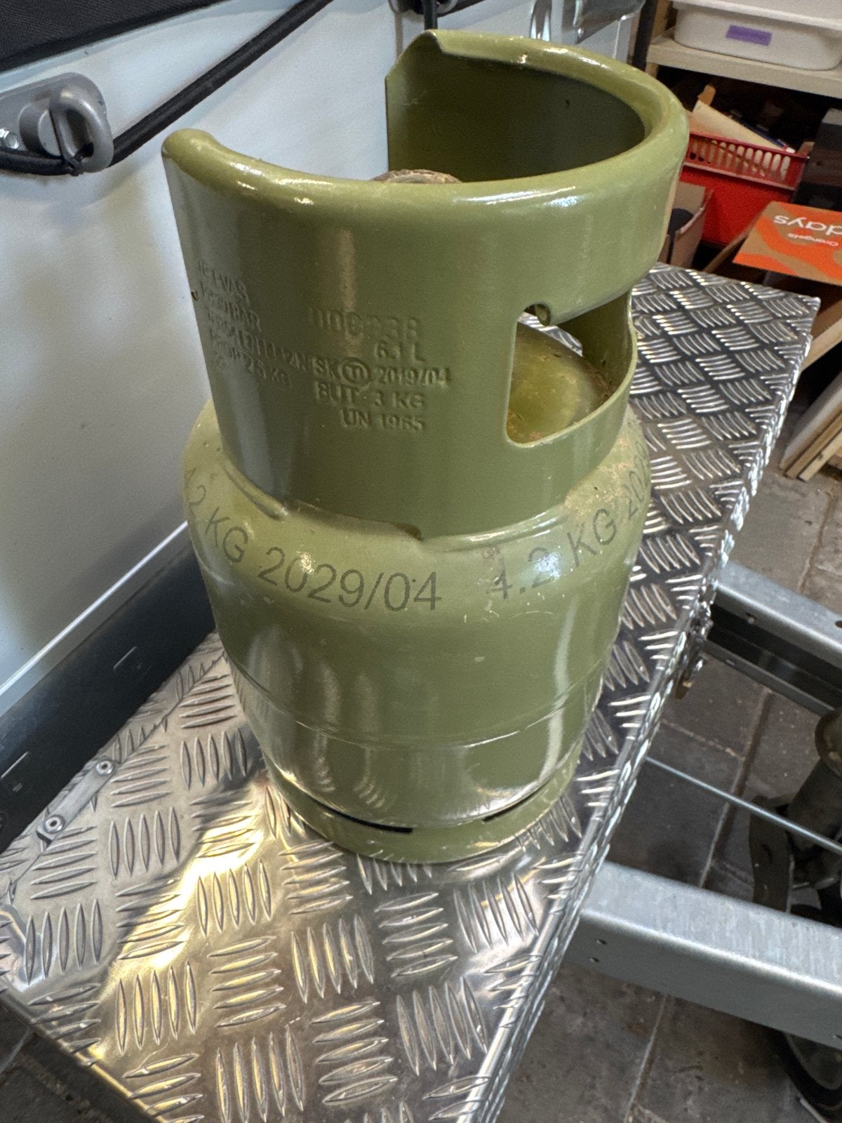 Lege gasfles 3 KG - Ideaal voor camper of BBQ, Caravans en Kamperen, Ophalen, Gebruikt