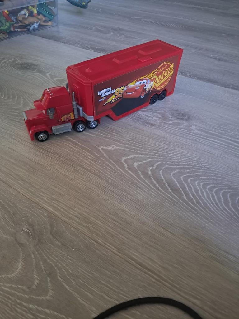 Mac Vrachttruck Cars Bliksem McQueen Car Wash Speelset, Ophalen, Zo goed als nieuw
