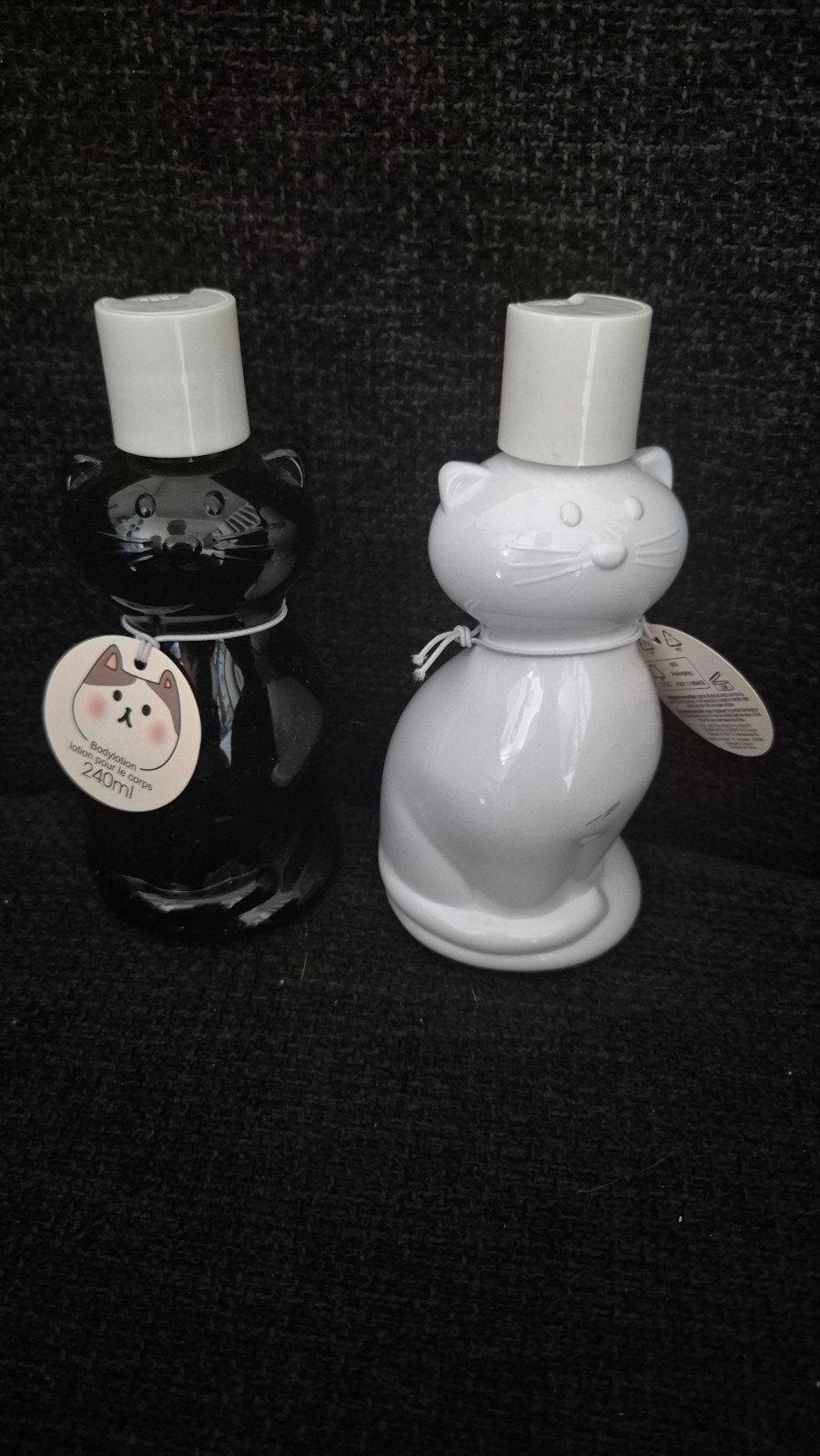douchegel en bodylotion in kattenflesjes, Ophalen of Verzenden, Nieuw, Bad & Douche