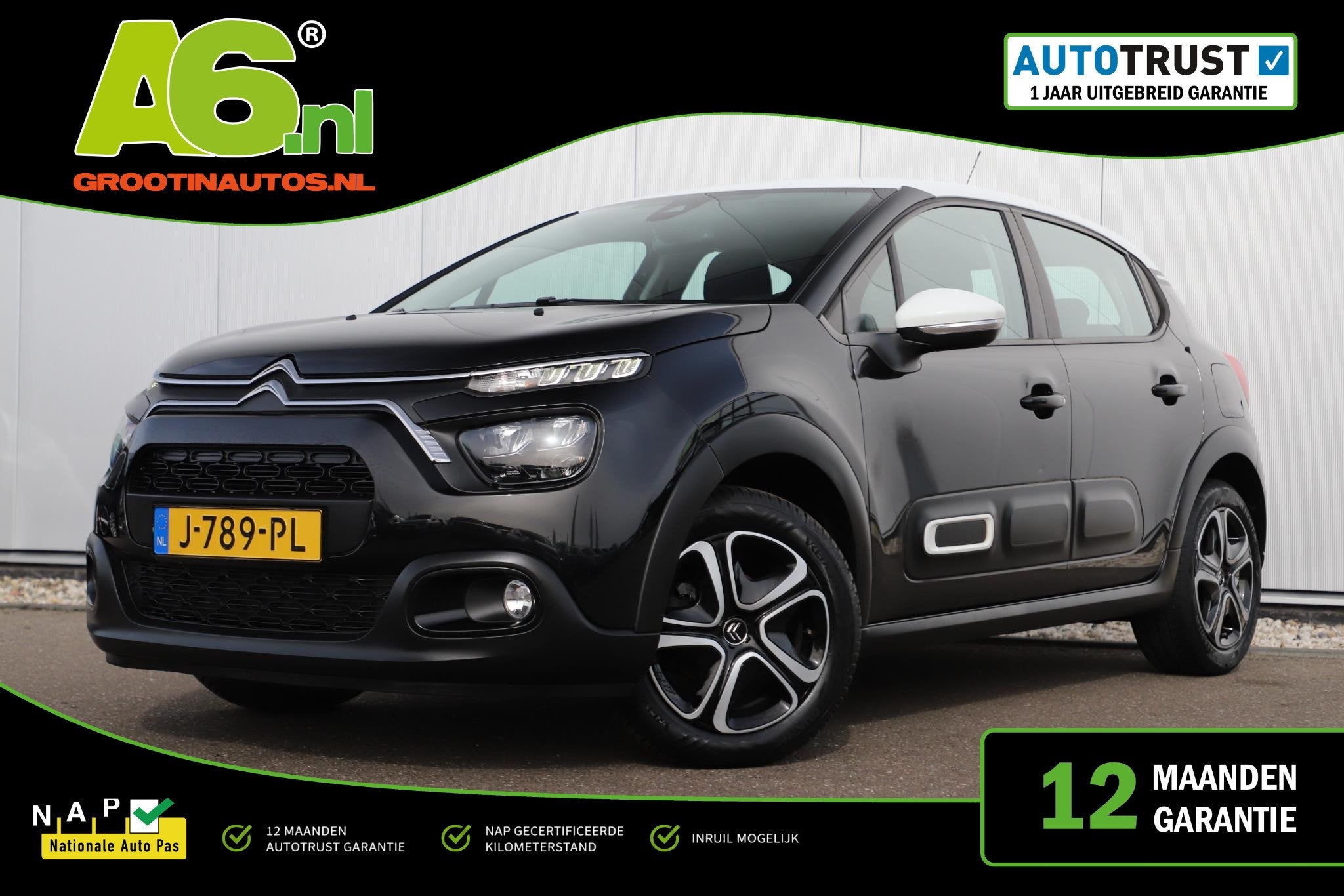 Citroen C3 1.2 PureTech Feel Navigatie Carplay Android Clima, Auto's, Voorwielaandrijving, 83 pk, Euro 6, 1199 cc