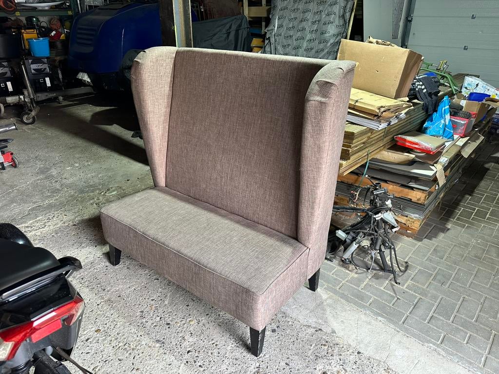 Hoge bank bankstel vintage retro leuke, Huis en Inrichting, Banken | Sofa's en Chaises Longues, Ophalen, Zo goed als nieuw