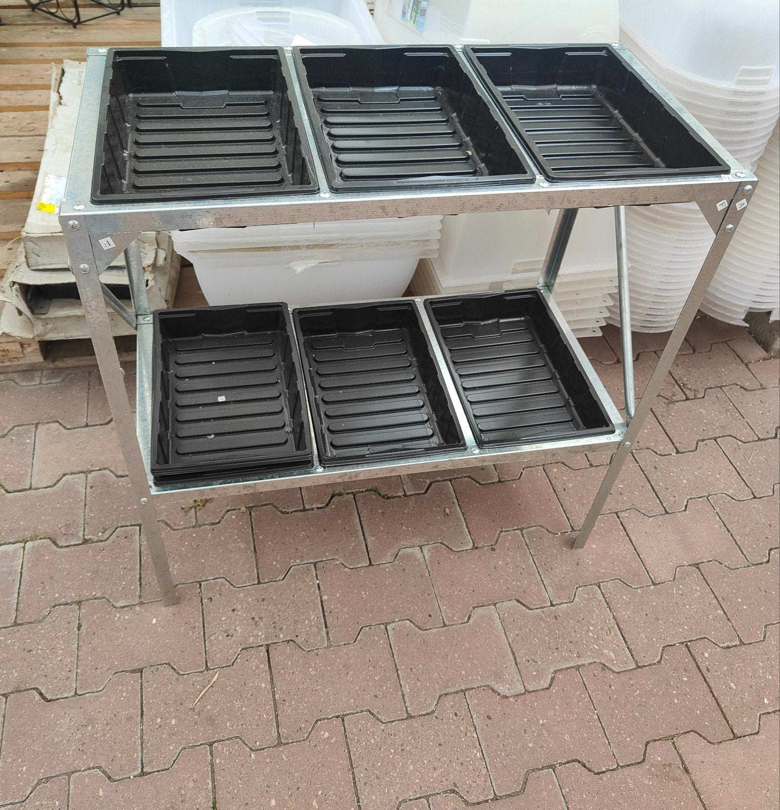 Kweektafel met 6 kweekbakken - Ideaal voor planten, Tuin en Terras, Kweekspullen, Ophalen, Nieuw, Kweekbak