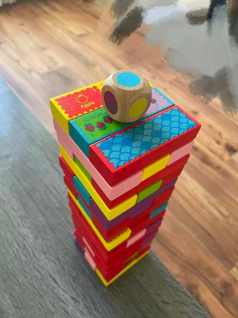 Jenga stacking blocks, Ophalen of Verzenden, Zo goed als nieuw, Bouwen