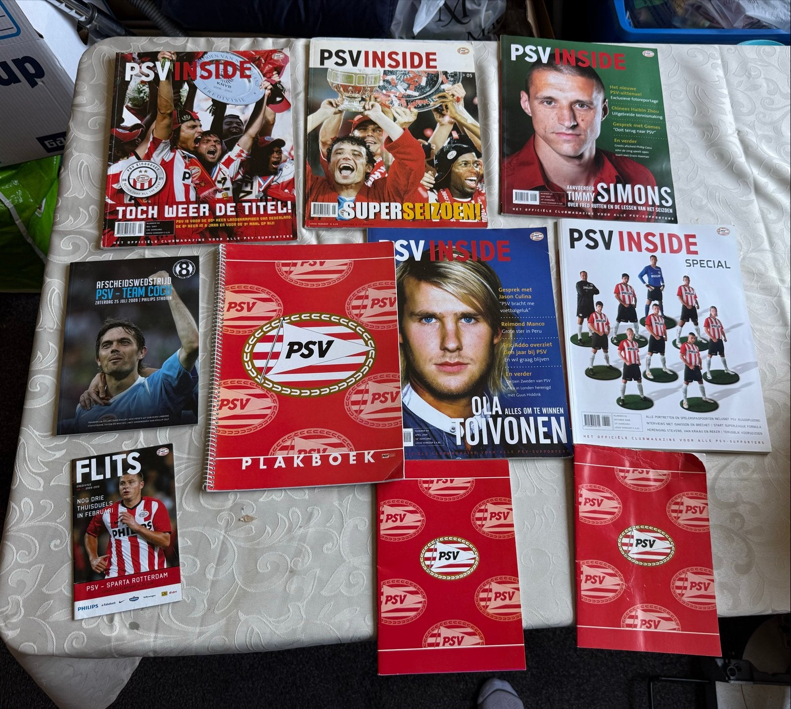 PSV Inside magazines, schrijfboek en meer (diverse jaren), Ophalen of Verzenden, Gelezen, Sport en Vrije tijd