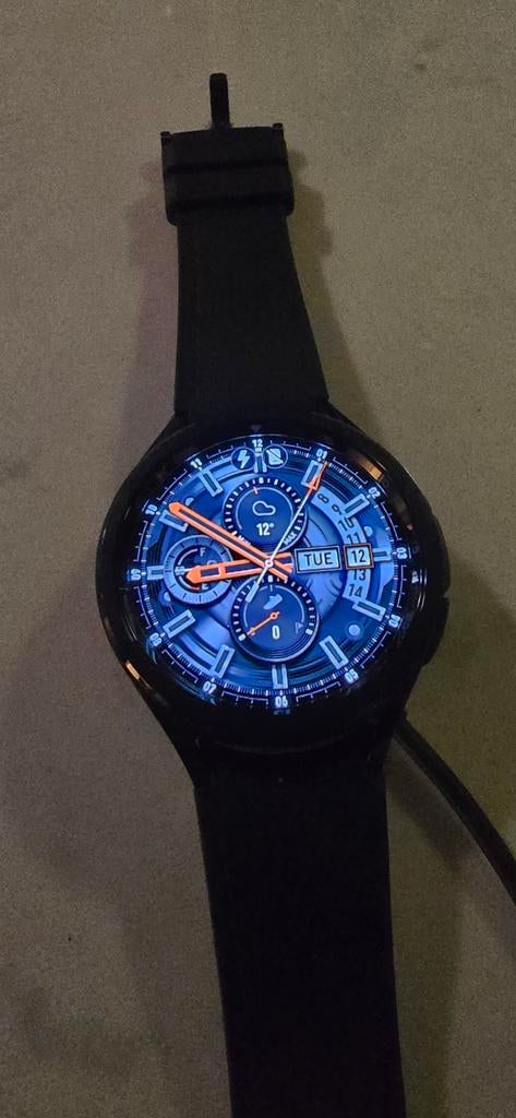 Samsung Galaxy Watch 6 Classic 47mm Zwart, Sieraden, Tassen en Uiterlijk, Smartwatches, Zwart, Ophalen of Verzenden, Zo goed als nieuw