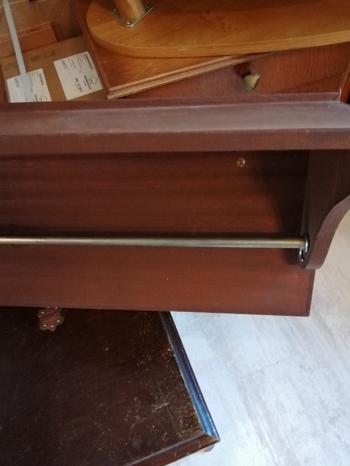 Oude houten franse kapstok mooie staat 85 cm breed., Ophalen of Verzenden