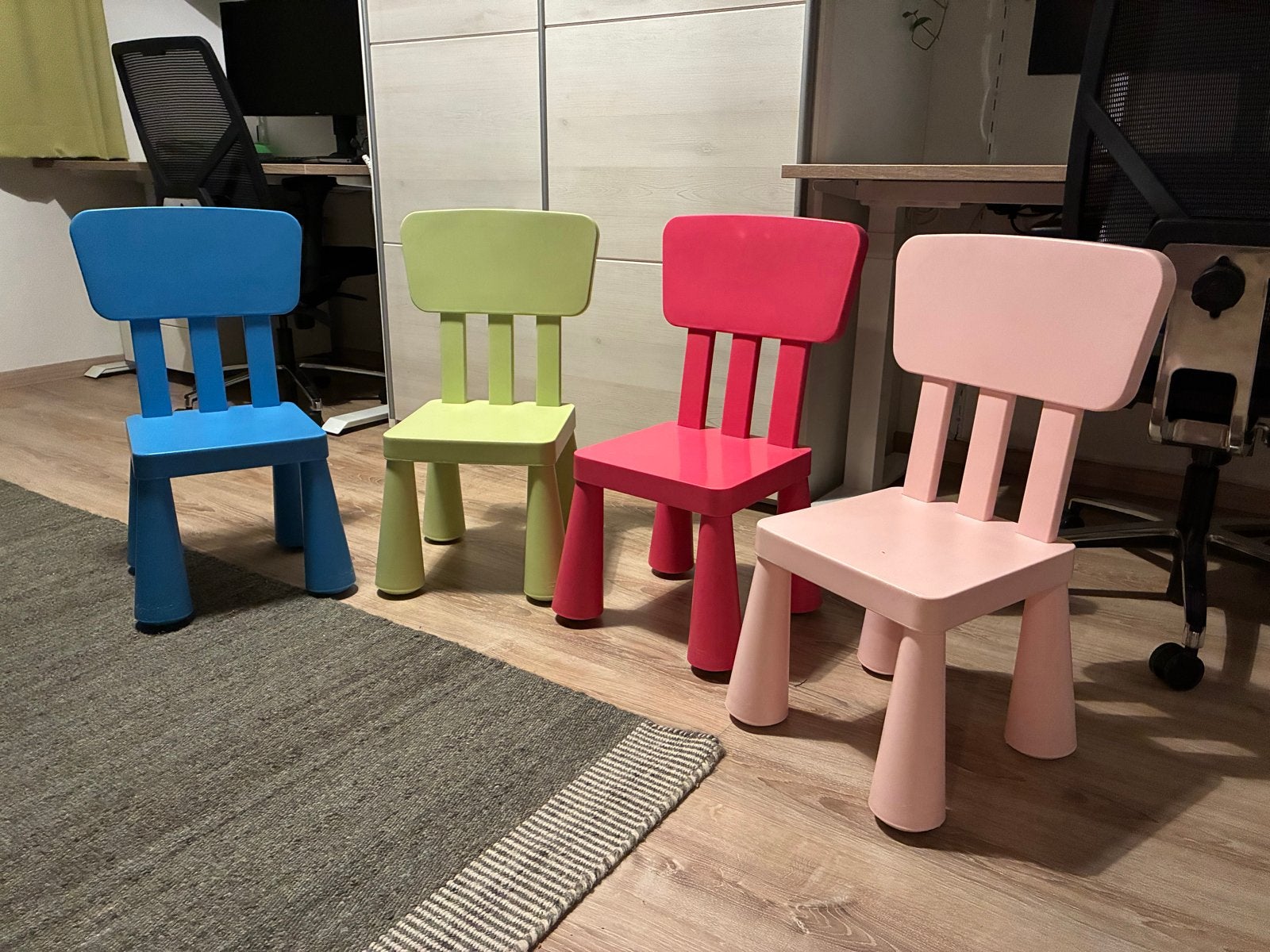 IKEA Mammut kinderstoelen - set van 4, Ophalen of Verzenden, Gebruikt, Stoel