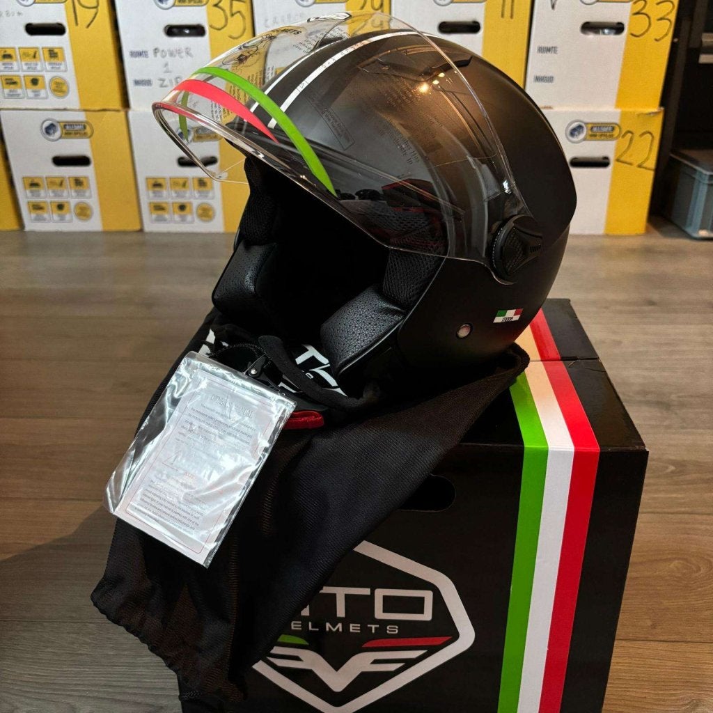 Scooterhelm kinderen Vito moda YM mat zwart (jethelm) NIEUW!, Info@jynkx.com, Nieuw, Ophalen of Verzenden, Piazza 99
