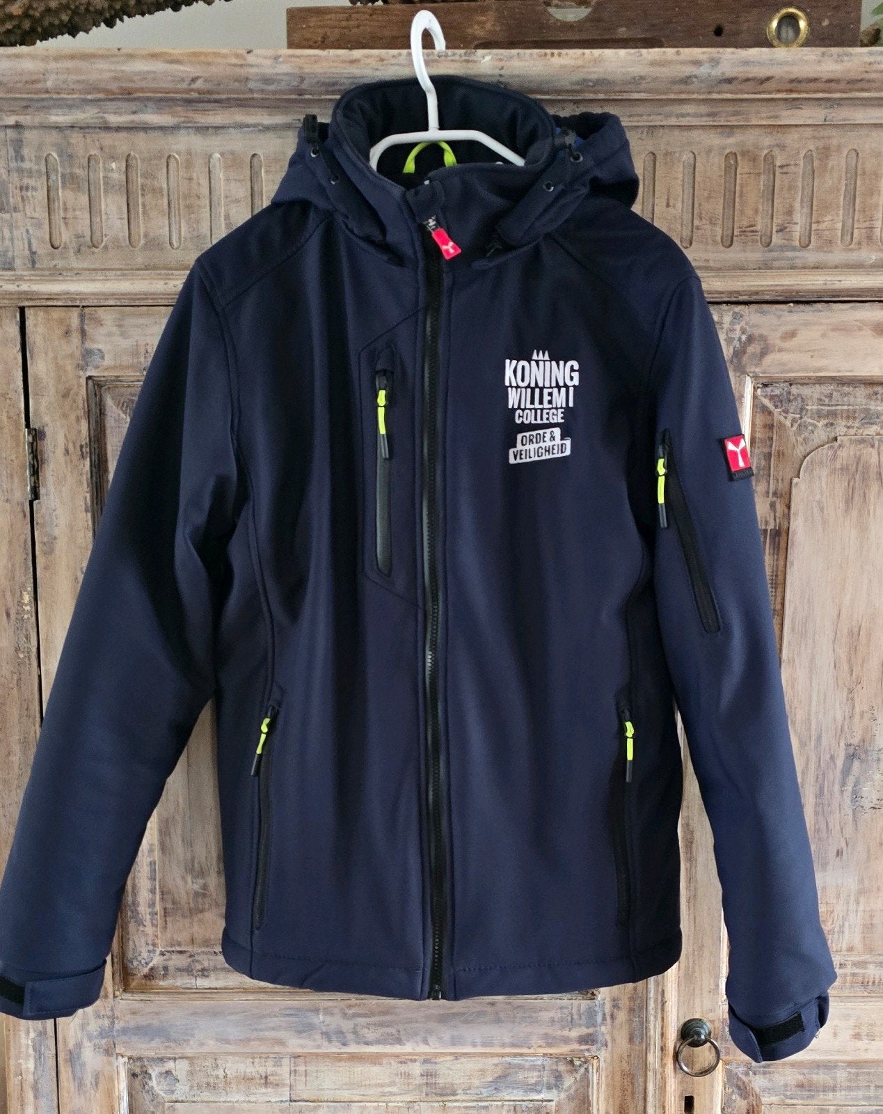 winterjas koning willen 1 college orde en veiligheid maat s, Ophalen of Verzenden, Zo goed als nieuw, Maat 46 (S) of kleiner, Blauw