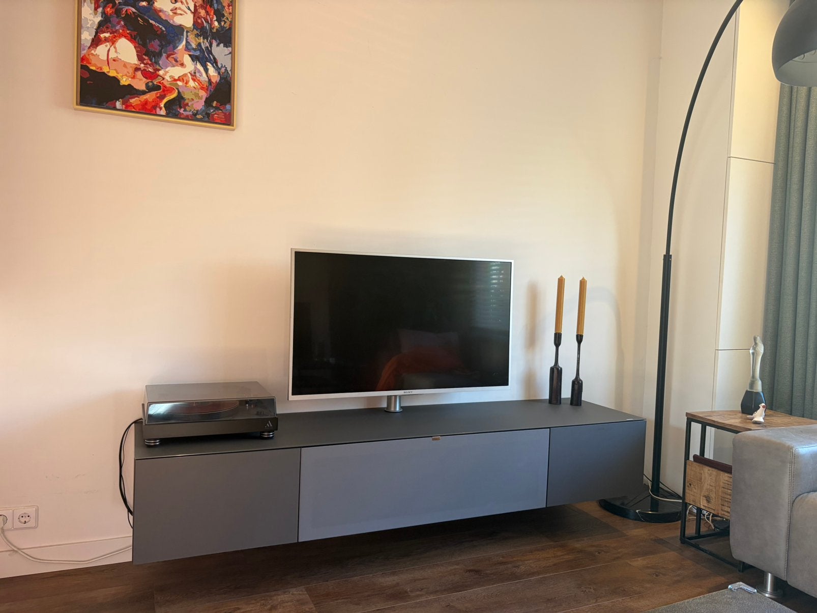 Spectral soundbar tv meubel met speakersdoek, Ophalen, Zo goed als nieuw, 25 tot 50 cm, Minder dan 100 cm