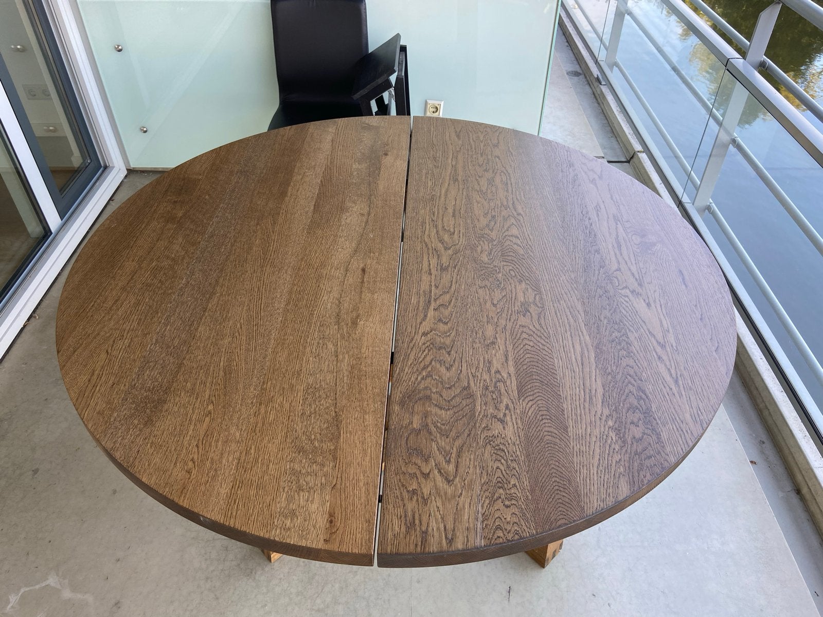 IKEA eettafel - Rond, eikenhout, 145 cm MÖRBYLÅNGA, Ophalen, Gebruikt, 100 tot 150 cm, Vier personen