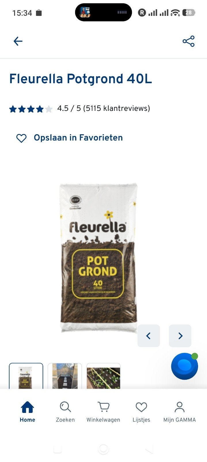 2 zakken Fleurella potgrond 40L - samen 80 liter, Ophalen, Nieuw, Overige typen