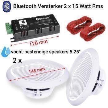 Compleet Bluetooth2 x 13 cm plafond speaker systeem [KJ-1114