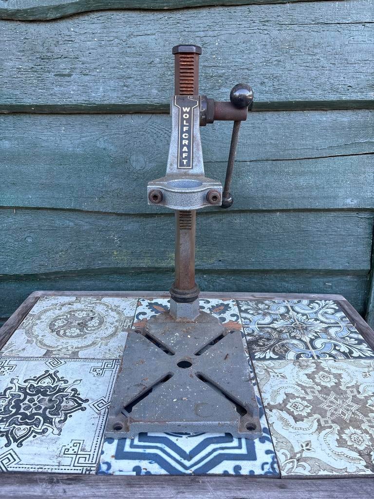 Wolfcraft Boorkolom - Vintage en Robuust, Ophalen, Gebruikt, Kolomboormachine