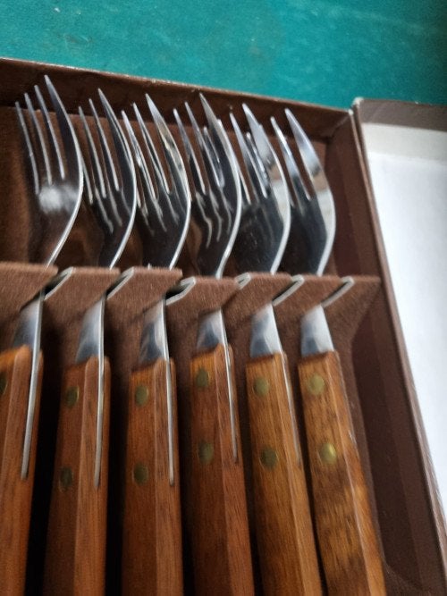 vorken met houten handgreep vintage nieuw, Ophalen of Verzenden, 'T Olde Gre-j, Info@toldegrej.nl, Endepoelstraat 20f Didam