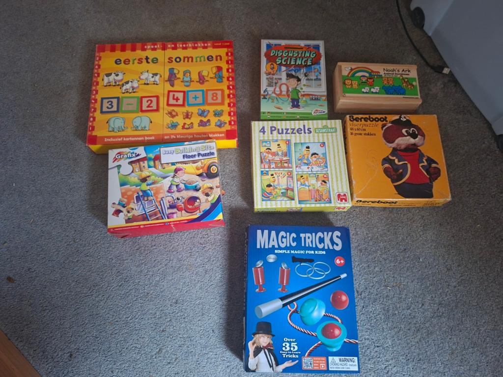 Diverse educatieve spelletjes en puzzels (7 stuks), Ophalen of Verzenden, Gebruikt, Puzzelen