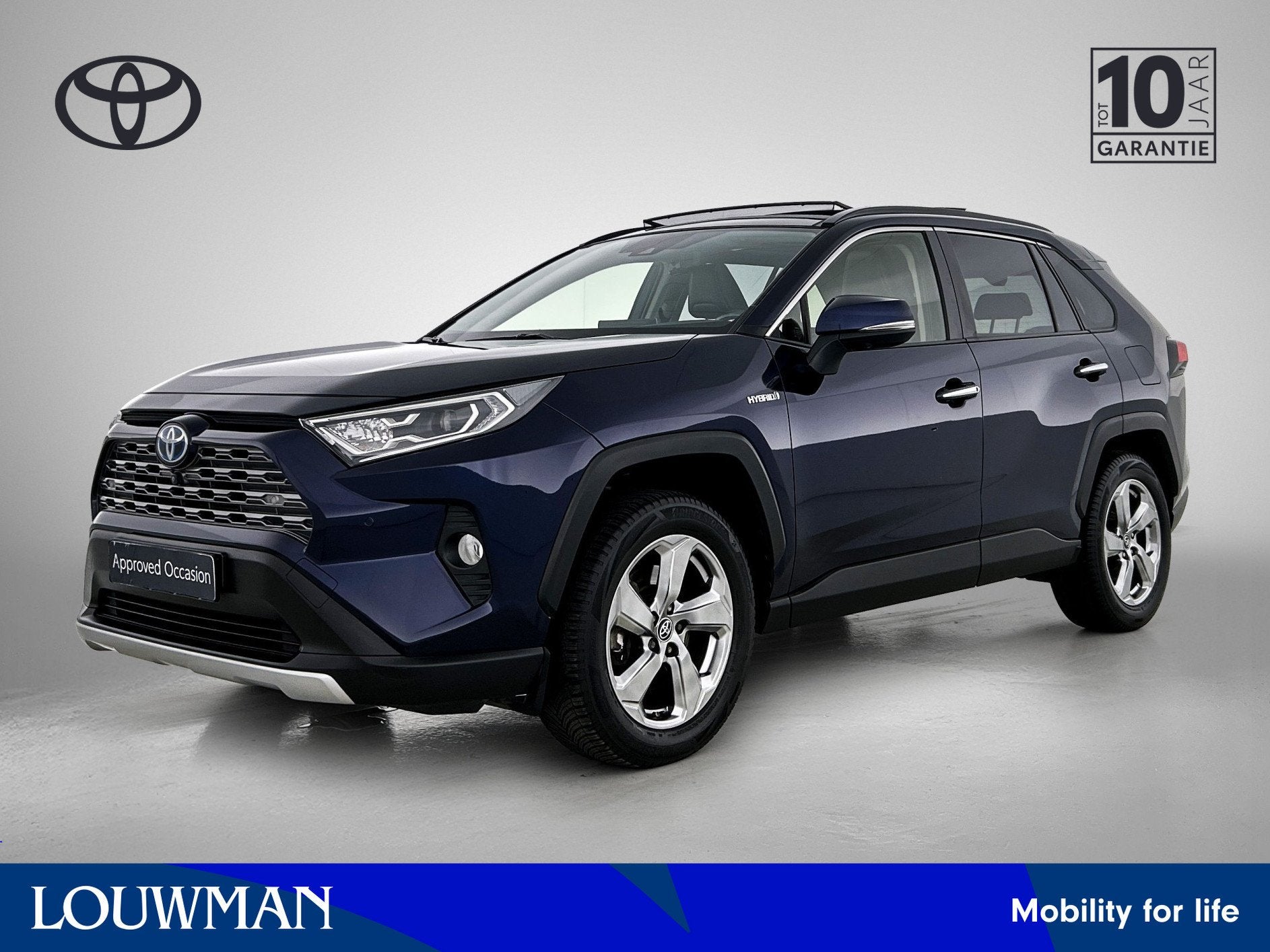 Toyota RAV4 2.5 Hybrid Executive | Panorama schuif/kantel da, Gebruikt, 4 cilinders, Blauw, Bedrijf