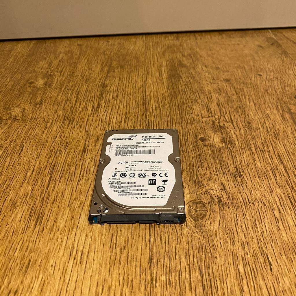 Seagate Momentus Thin 500GB 2,5inch Hardeschijf, Computers en Software, Harde schijven, Intern, Gebruikt, Ophalen of Verzenden