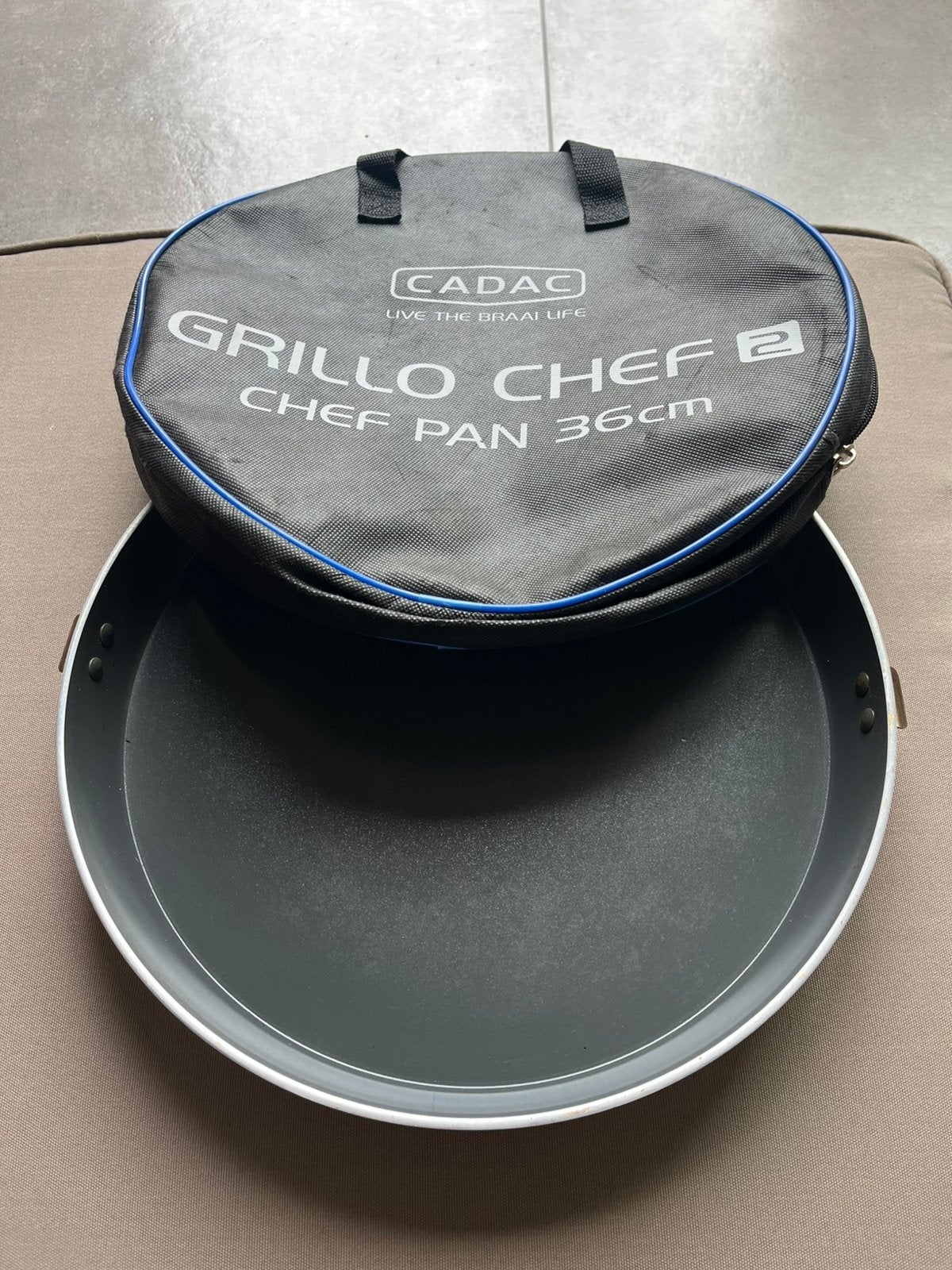 Cadac Chef barbecue pan 36 cm, Ophalen, Zo goed als nieuw