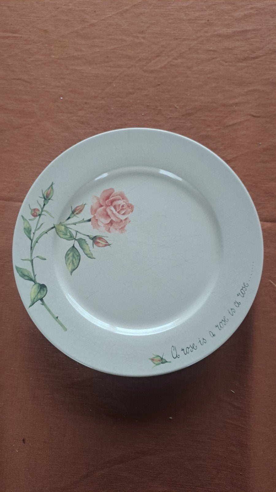 ontbijt borden.  A rose is a rose. van Jet by Tersteege, Ophalen of Verzenden, Zo goed als nieuw, Bord(en), Overige stijlen