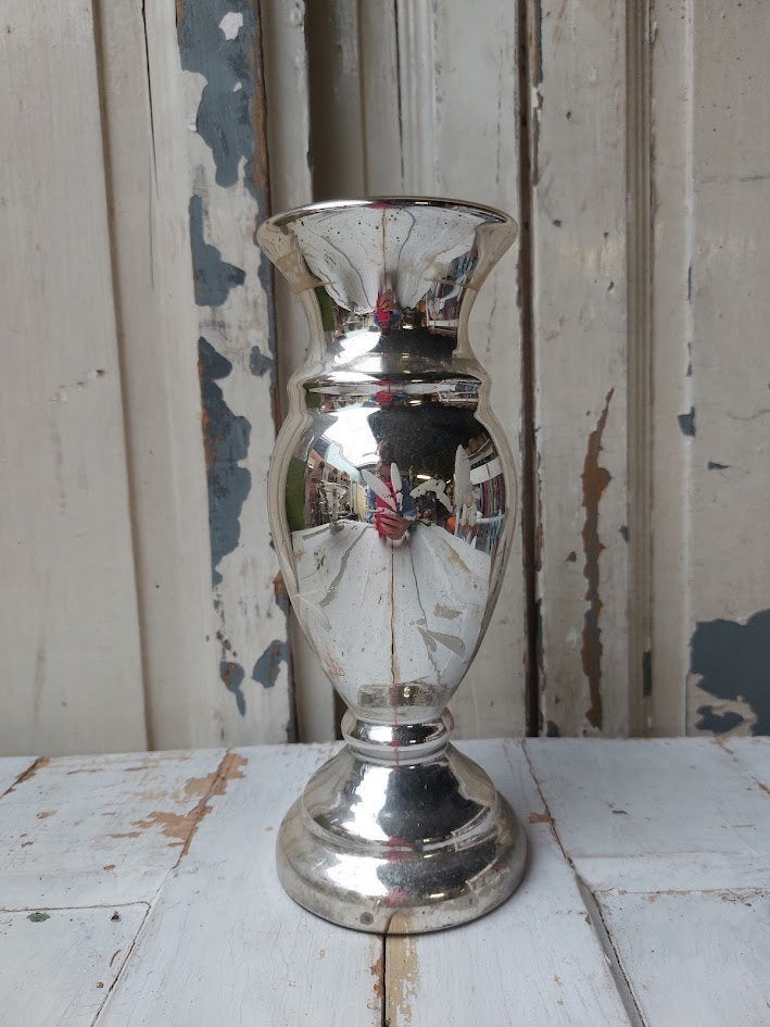 Armeluis vaas zilverglas kelk, Antiek en Kunst, Antiek | Glas en Kristal, Ophalen of Verzenden