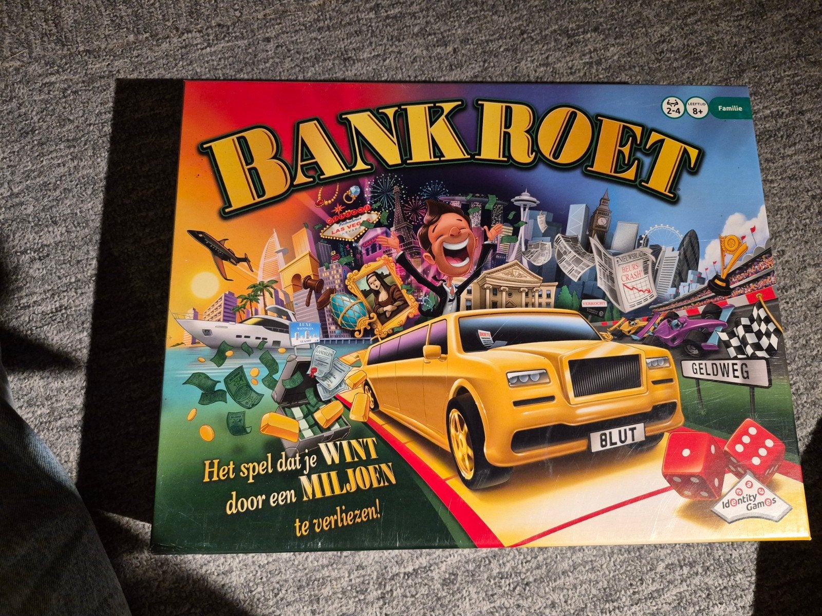Bankroet: Het spel, Hobby en Vrije tijd, Drie of vier spelers, Ophalen, Gebruikt, Identity Games