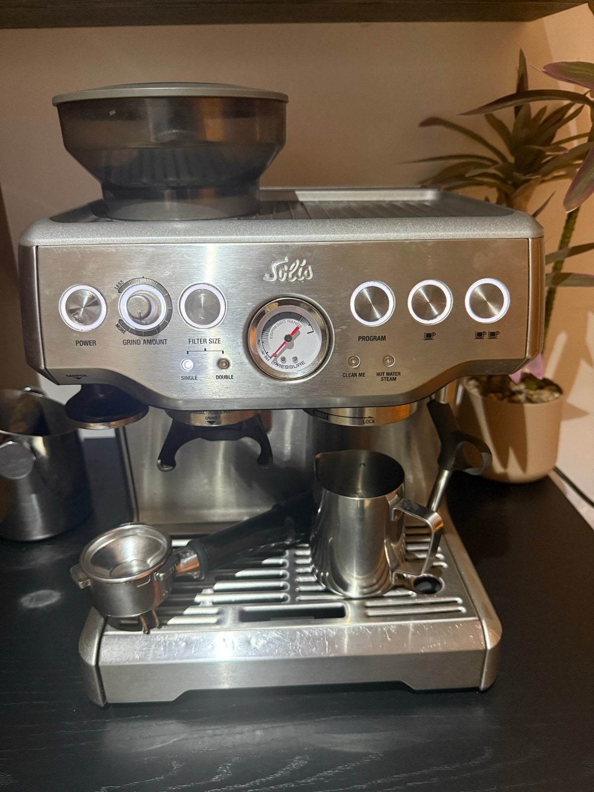 Defecte Solis 115 Barista - Voor de handige klusser, Ophalen of Verzenden, Niet werkend, Espresso apparaat, Koffiebonen
