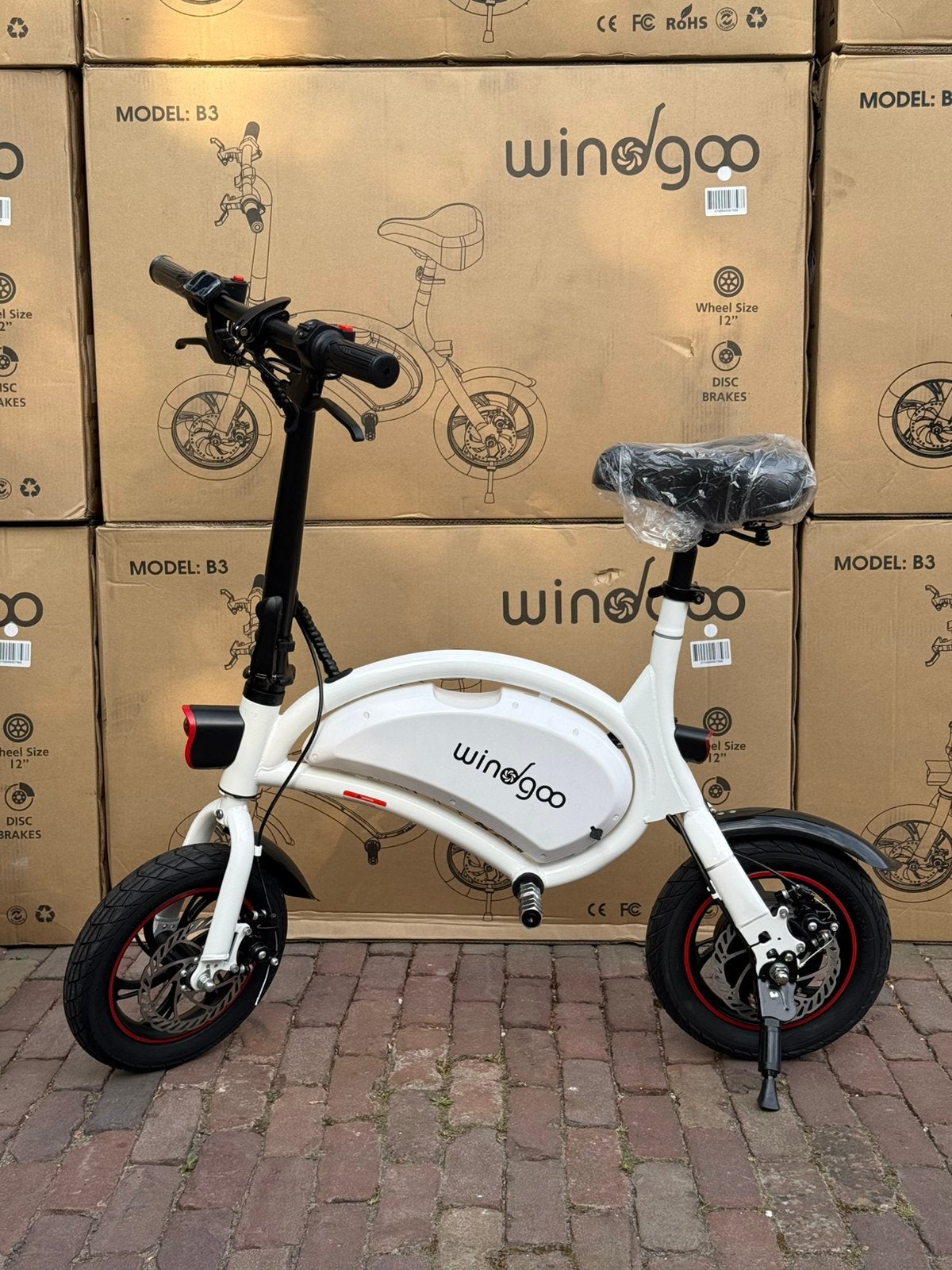 NIEUW AANBIEDING!! Windgoo B3 Elektrische fiets gashendel, Minder dan 30 km per accu, Nieuw, Minder dan 47 cm, Ophalen