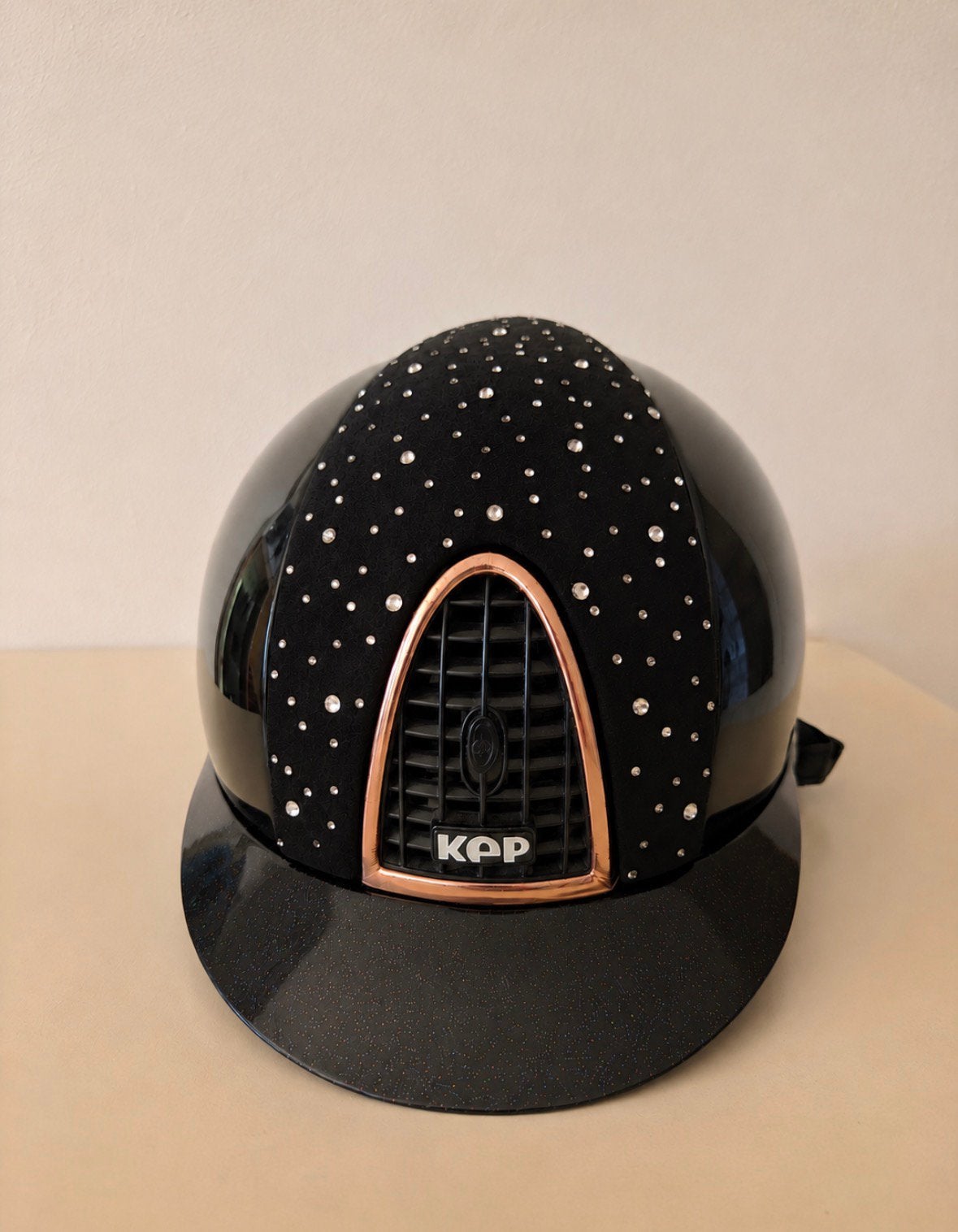 KEP Italia rijcap zwart - rosé goud, Ophalen of Verzenden, Zo goed als nieuw, Dressuur