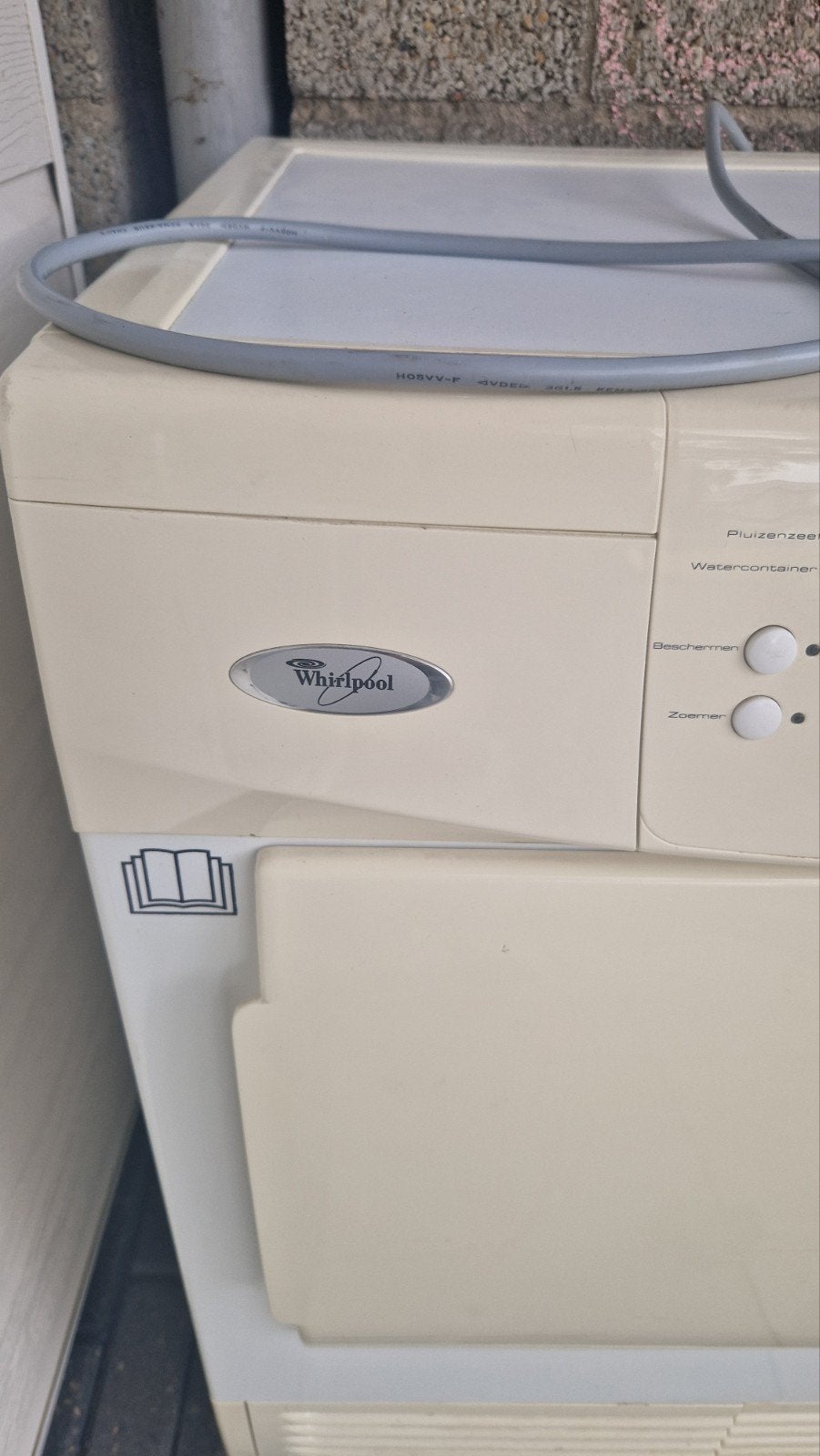Whirlpool droger, Witgoed en Apparatuur, Wasdrogers, Gebruikt, Ophalen of Verzenden, Voorlader, 85 tot 90 cm