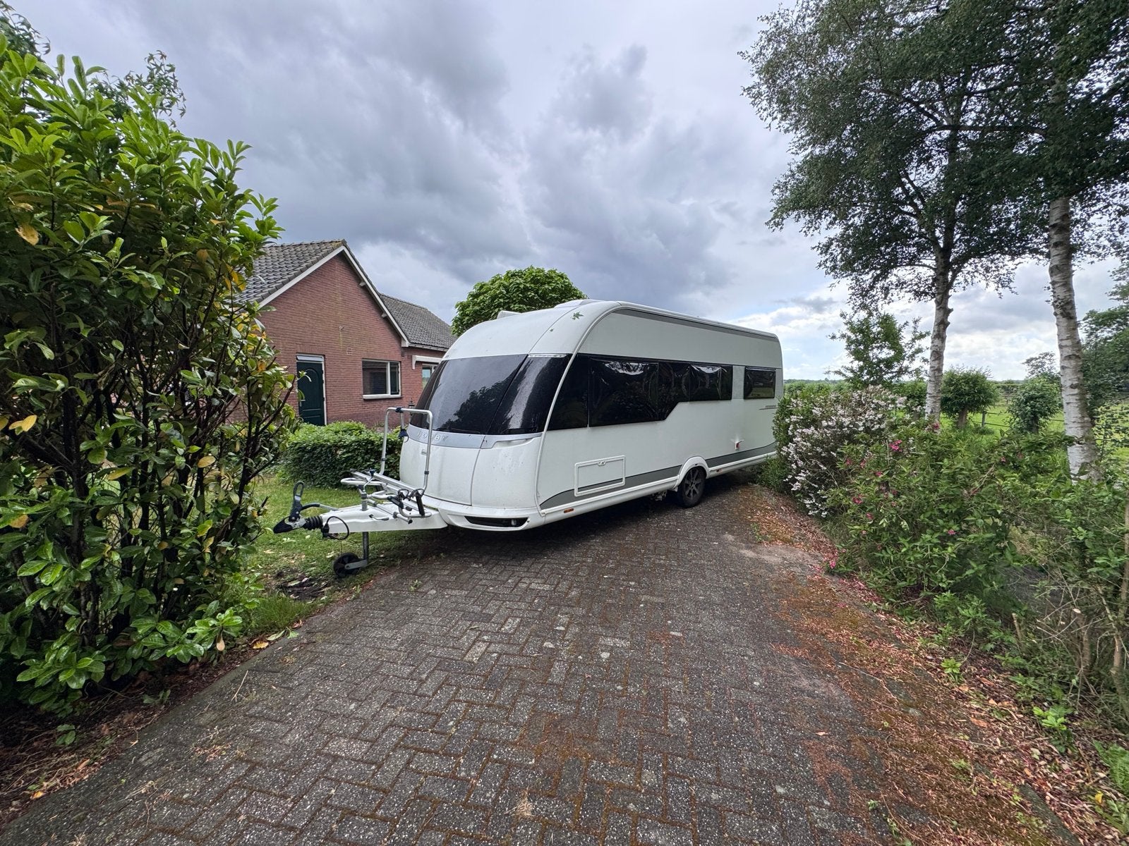 Hobby Premium caravan met fietsenrek / mover / stalling, Rondzit, Hobby, Frans bed, Particulier