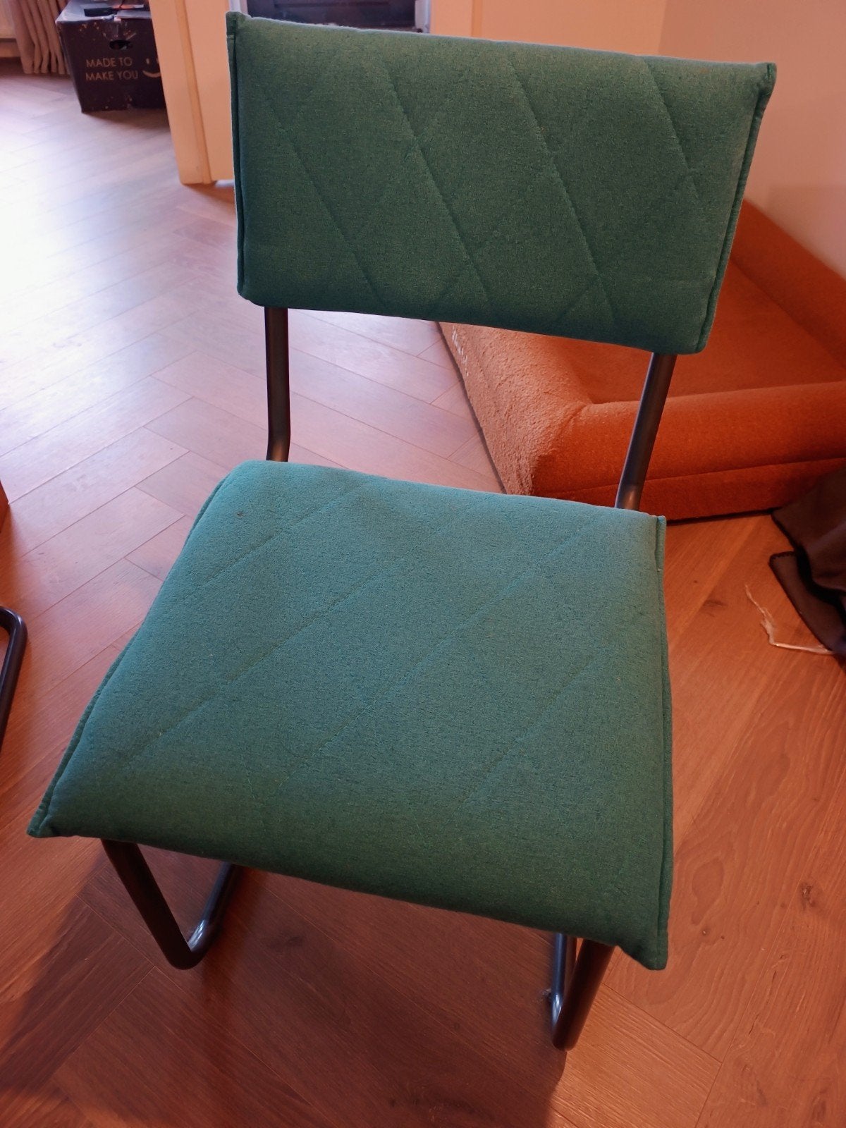 Buisframe stoel Petrol (6x), Huis en Inrichting, Ophalen, Blauw, Zo goed als nieuw, Metaal