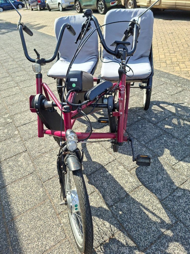 Side-by-Side Duo Fiets met goede Accu, Ophalen, Gebruikt, Velgrem, PF mobility