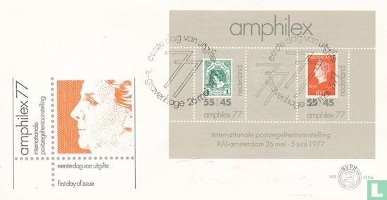 FDC E159a Amphilex 1977 NL onbeschreven, Postzegels en Munten, Postzegels | Eerstedagenveloppen, Ophalen of Verzenden