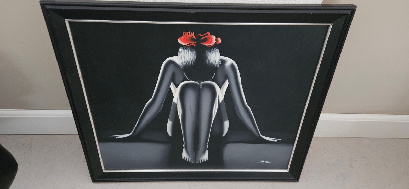Schilderij Sue incl lijst, Antiek en Kunst, Kunst | Schilderijen | Modern, Ophalen