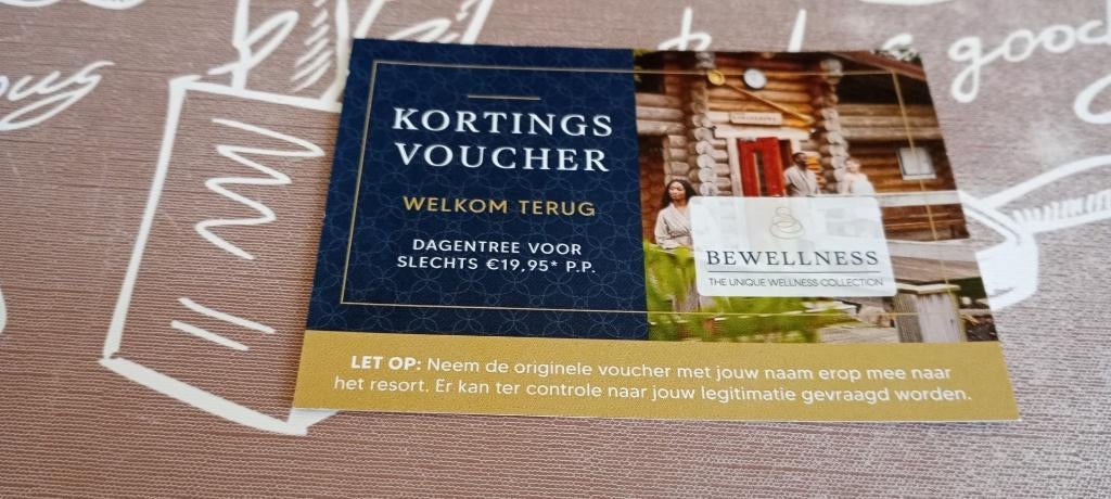 te koop kortingsvoucher dagentree is 19,99 bewellness, Tickets en Kaartjes, Drie personen of meer, Kortingsbon, Spa of Sauna