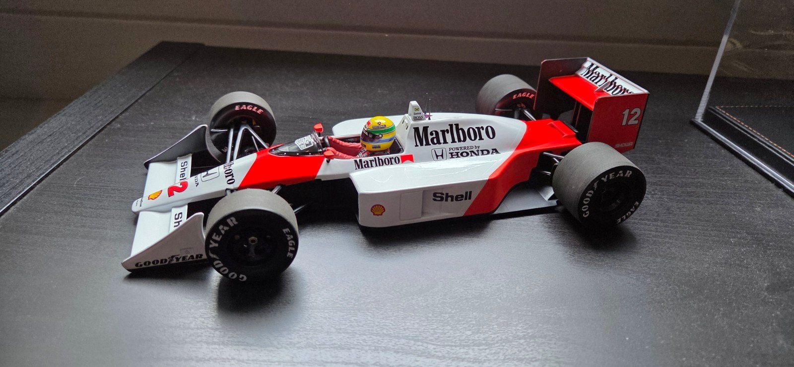 Ayrton senna 1988 minichamps 1.18, Ophalen of Verzenden, Zo goed als nieuw, MiniChamps