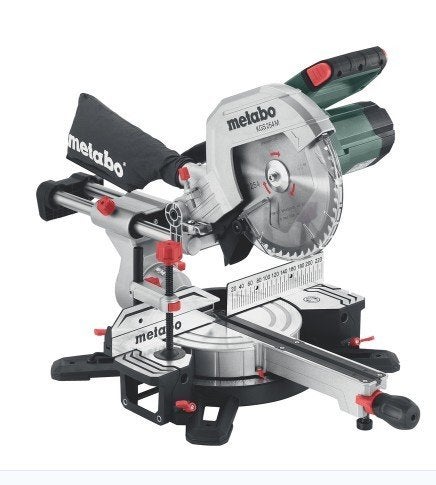 Metabo Afkortzaag KGS 254 M met trekfunctie, Ophalen, 70 mm of meer, Zo goed als nieuw, Afkortzaag