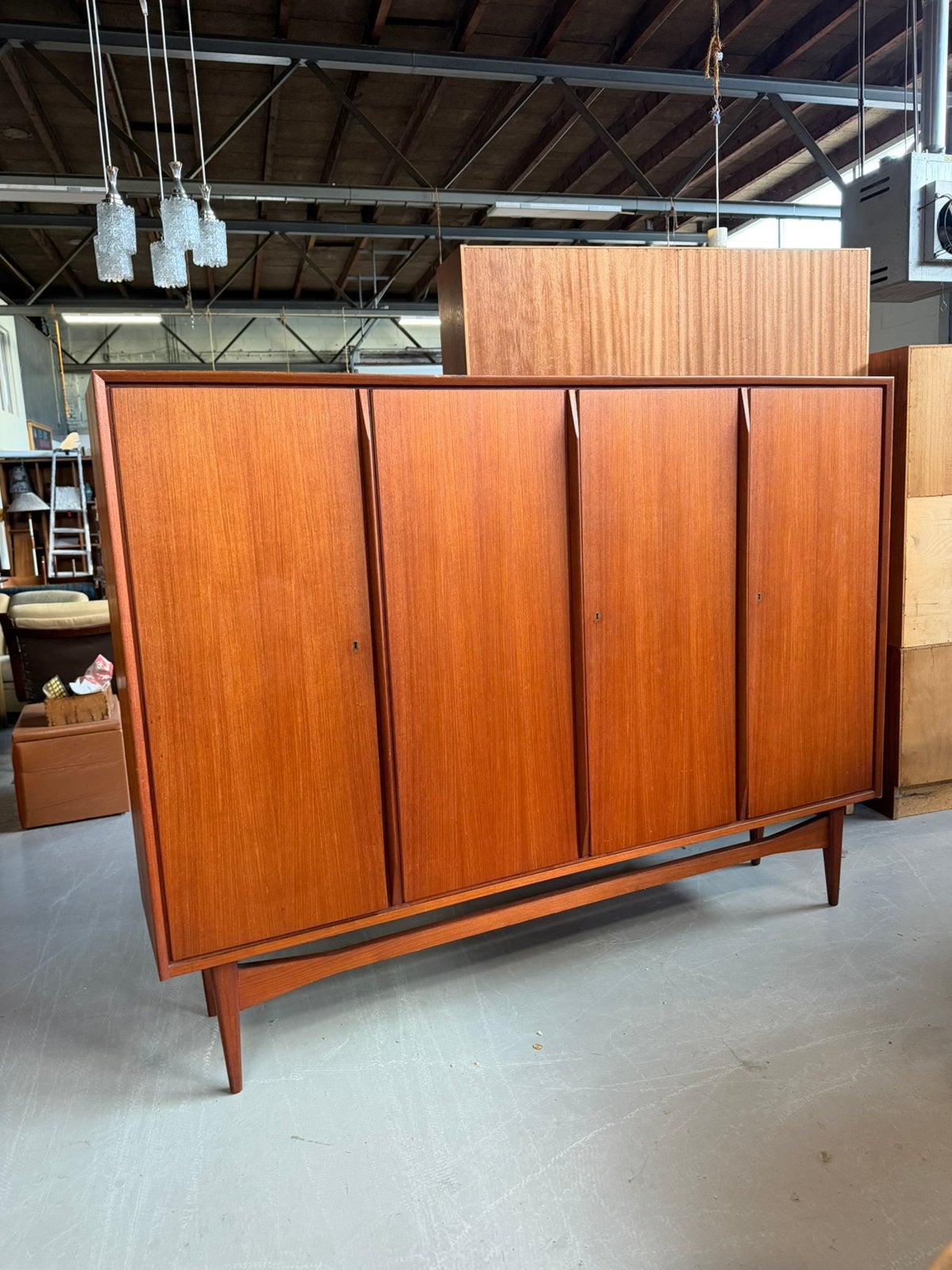 Vintage highboard kast wandkast, Ophalen, Gebruikt, C, Minder dan 150 cm