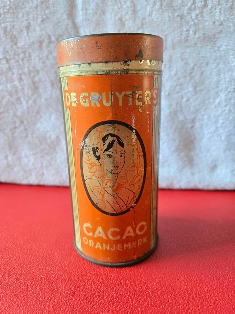 Blikjes De Gruyters Cacao, Ophalen of Verzenden, Gebruikt, Overige