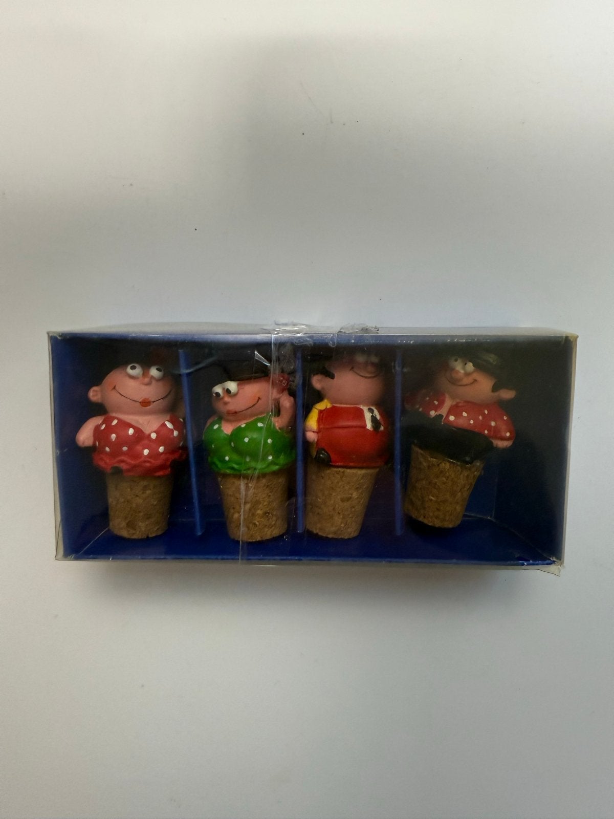 Set van 4 vrolijke flessenstoppers met figuurtjes, Meerkleurig, Overige stijlen, Nieuw, Ophalen of Verzenden
