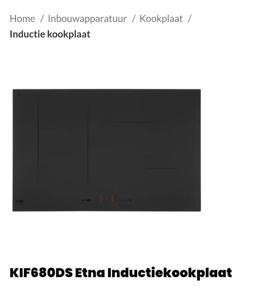 ETNA INDUCTIE KOOKPLAAT NIEUW, INDUCTIE KOOKPLAAT NIEUW,, Witgoed en Apparatuur, Kookplaten, Ophalen