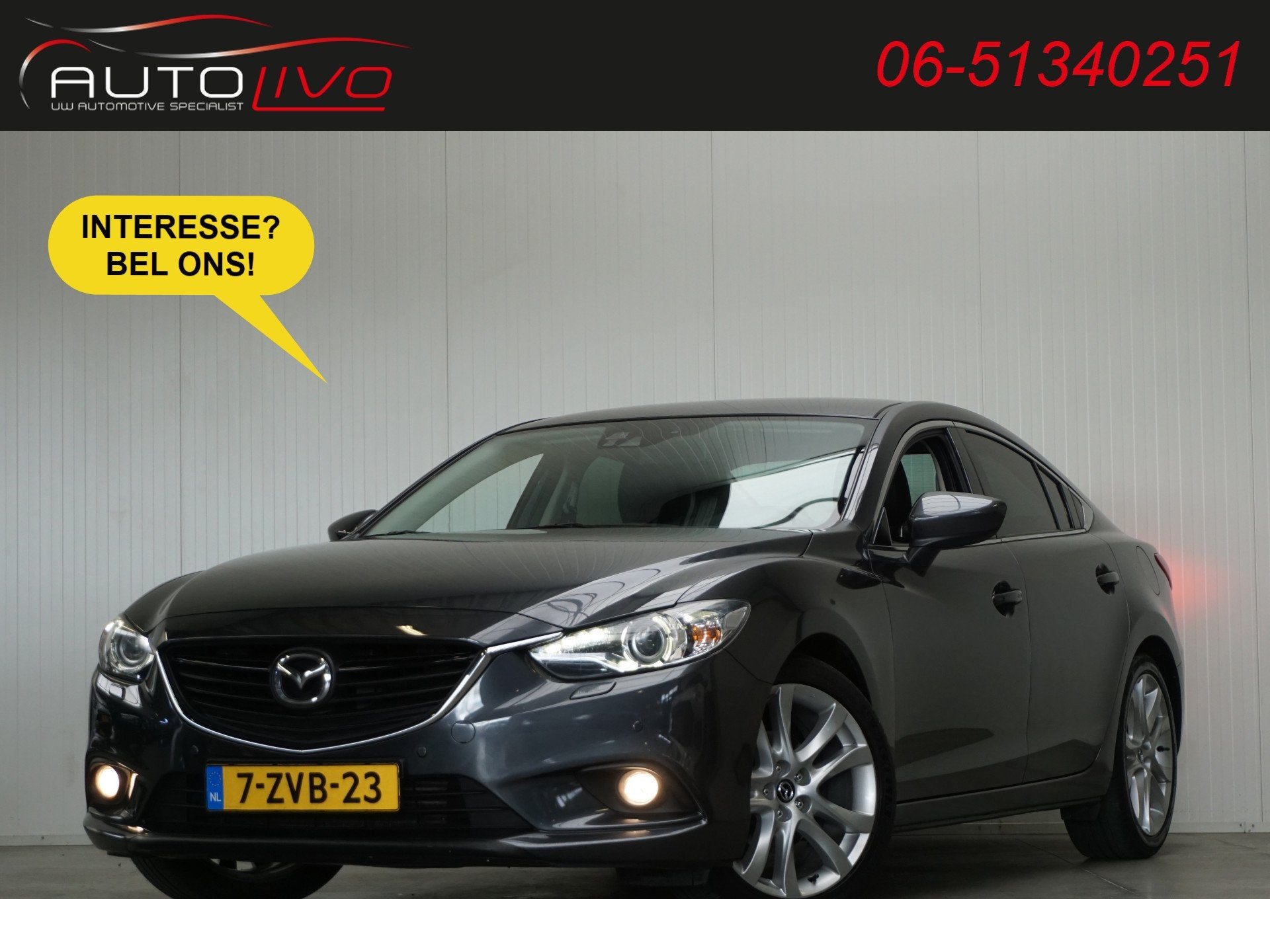 Mazda 6 2.2D GT-M NL AUTO! 150 PK! LEER BOSE XENON NAVI CLIM, Auto's, Mazda, Voorwielaandrijving, Dealer onderhouden, Gebruikt