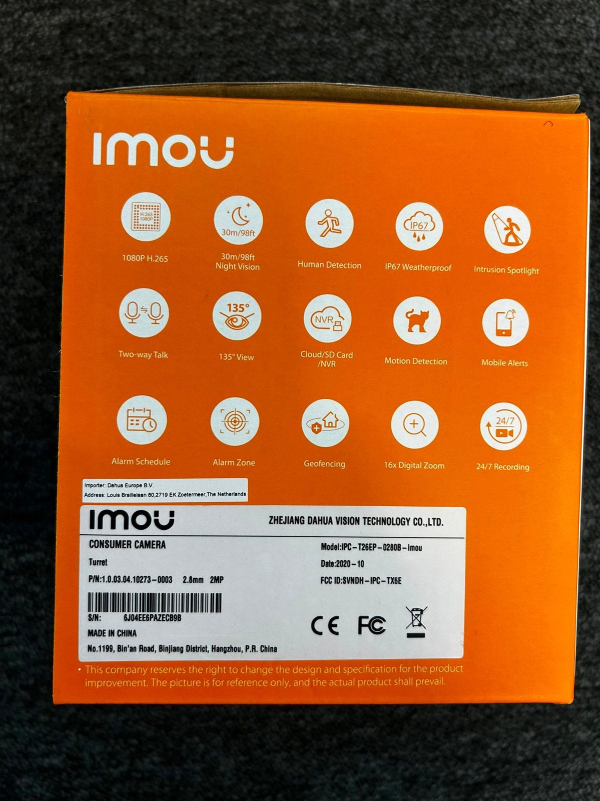 Imou Turret 1080P Full HD Beveiligingscamera Nieuw, Ophalen of Verzenden, Nieuw, Buitencamera