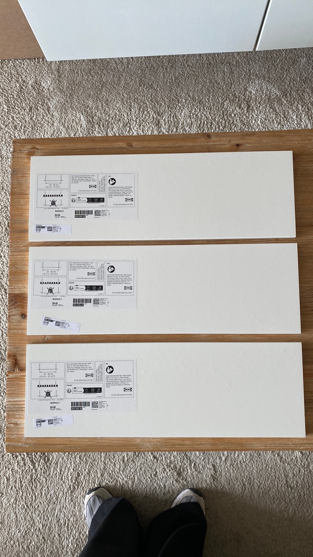 3 ikea BURHULT planken 59x20 cm, Ophalen, Nieuw