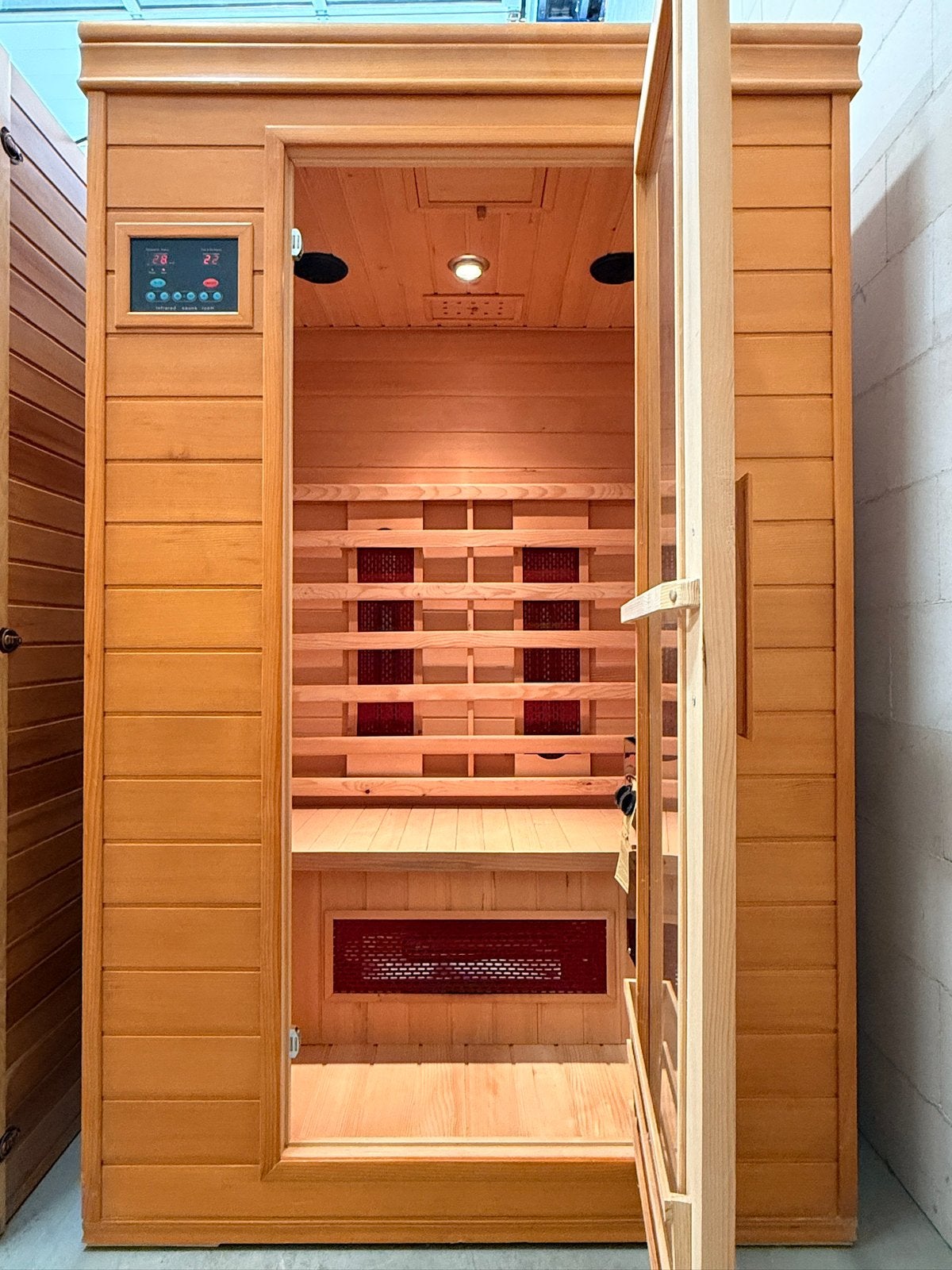 Combi Sauna (Infrarood + opgietkachel) - GRATIS BEZORGING, Ophalen of Verzenden, Zo goed als nieuw, Fins of Traditioneel, Complete sauna