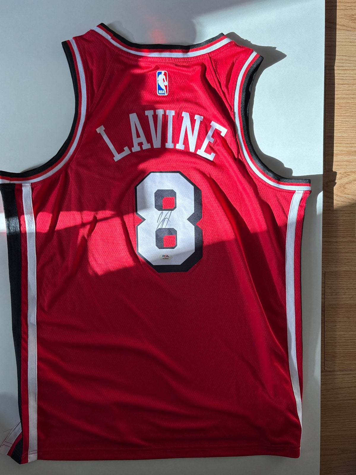 NBA Nike Zach Lavine chicago bulls signed jersey PSA, Ophalen of Verzenden, Zo goed als nieuw, Kleding
