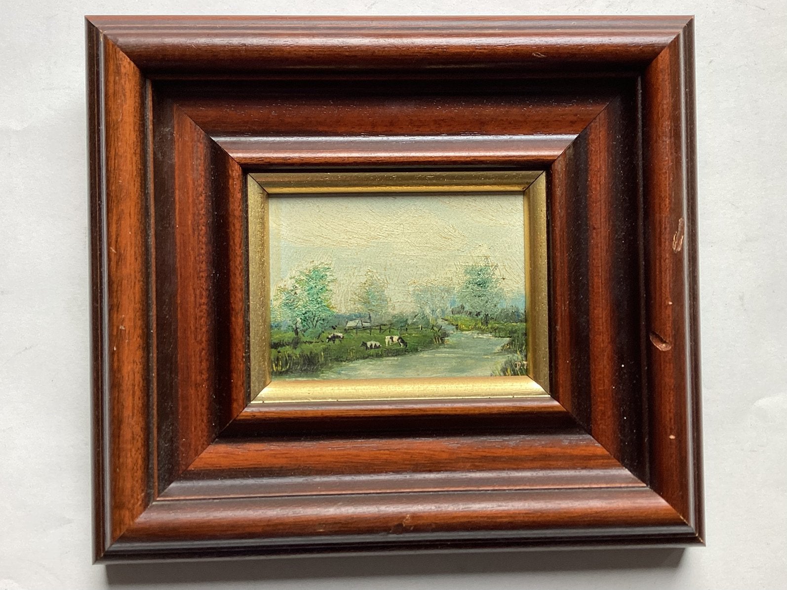 Schilderij landschap met koeien, Ophalen