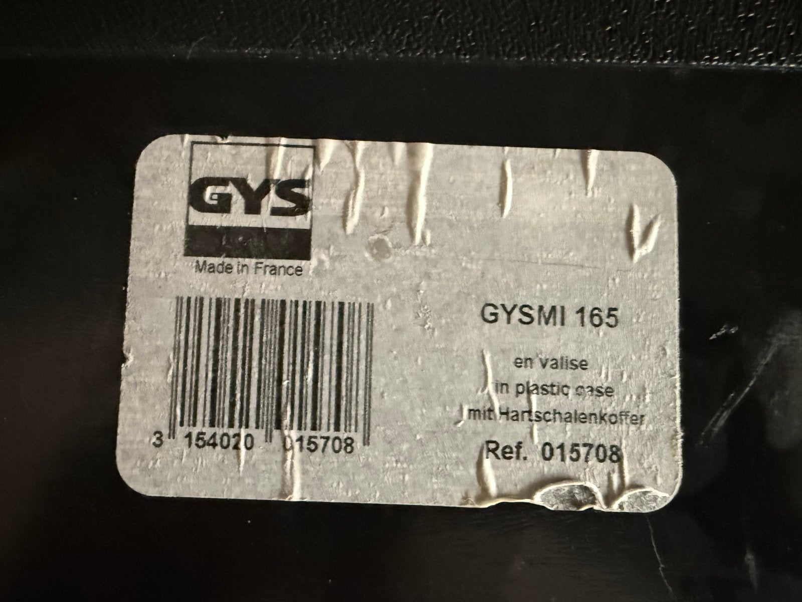 GYS GYSMI 165 Inverter Lasapparaat in Koffer, Ophalen, Zo goed als nieuw, 150 tot 250 ampère, Inverter