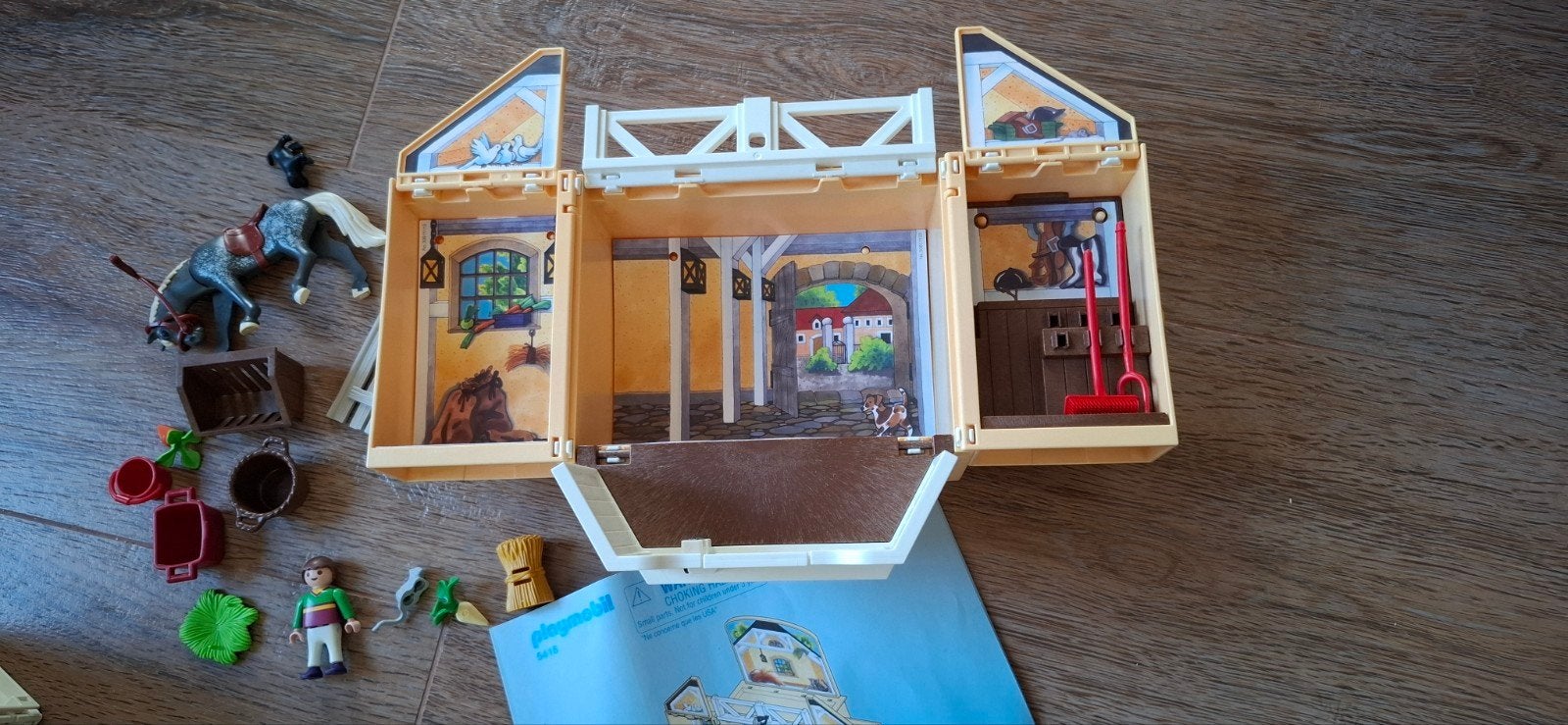Playmobil Paardenstal (5418) - Compleet en Zo Goed als Nieuw, Gebruikt, Gebouw, Complete set, Ophalen of Verzenden